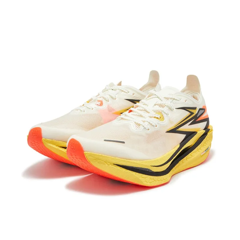 361° Flame 4 Running Shoes Unisex Low Top Feather White/Stamen Yellow-2