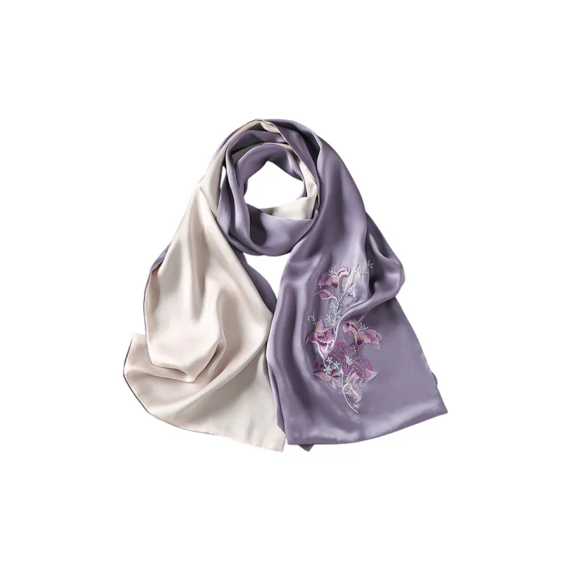 NAME.S 100% Mulberry Silk Scarves Women's-0
