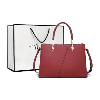 MILLIE'S Cow Leather Shoulder Bag, Crossbody Bag, Handbag Regular Women's Red