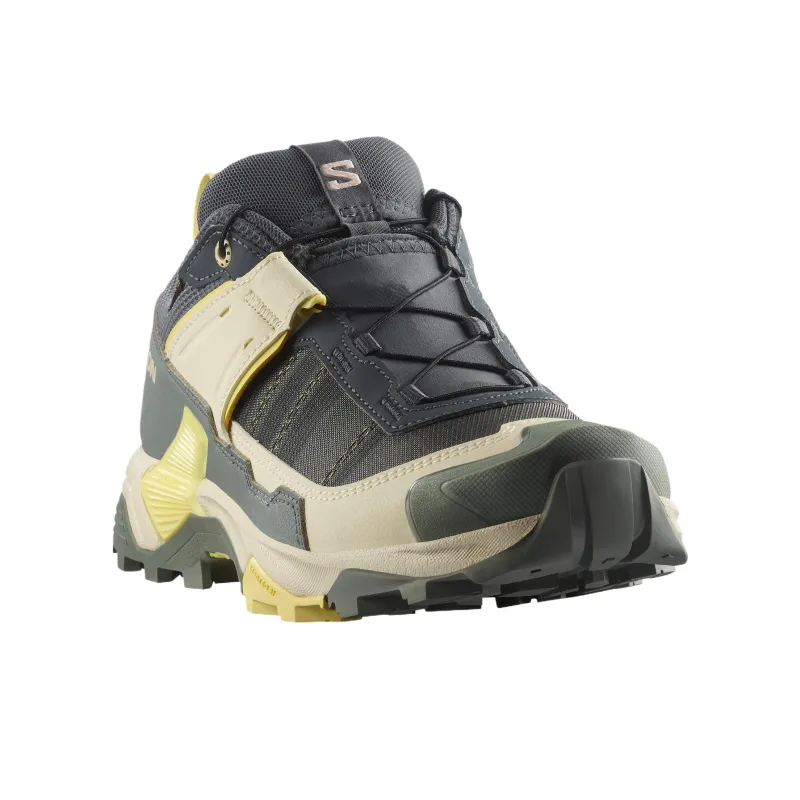 SALOMON Abrasion Resistant Low Top Hiking Shoes Women's Green White-3