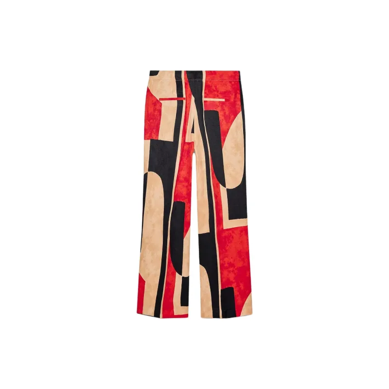 ZARA ZW Series Casual Pants Women's Red/Black-1