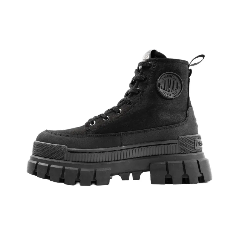 Palladium Revolt Anti-Slip Wear-Resistant Mid-Top Casual Shoes Unisex Black-0
