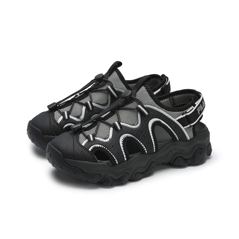 FILA FLUID 5 SANDAL Cat Paw Sandals, River Trekking Girlish Beach Sandals Women's Black Gray-2