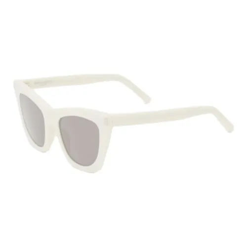 SAINT LAURENT Acetate Cat Eye Sunglasses Women's White