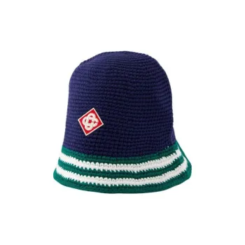 CASABLANCA Striped Crochet Hat