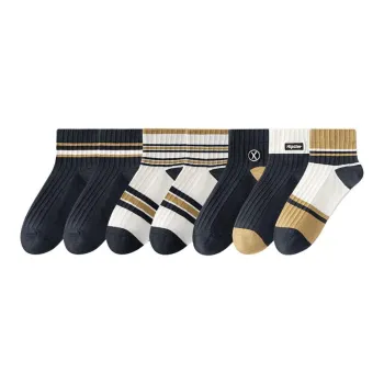 Cotton Gene Mid Calf Socks Men's 7 Pack