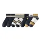 2 Black Stripes+2 White Stripes+Black X+Black & White Letter+White & Yellow Color Blocking