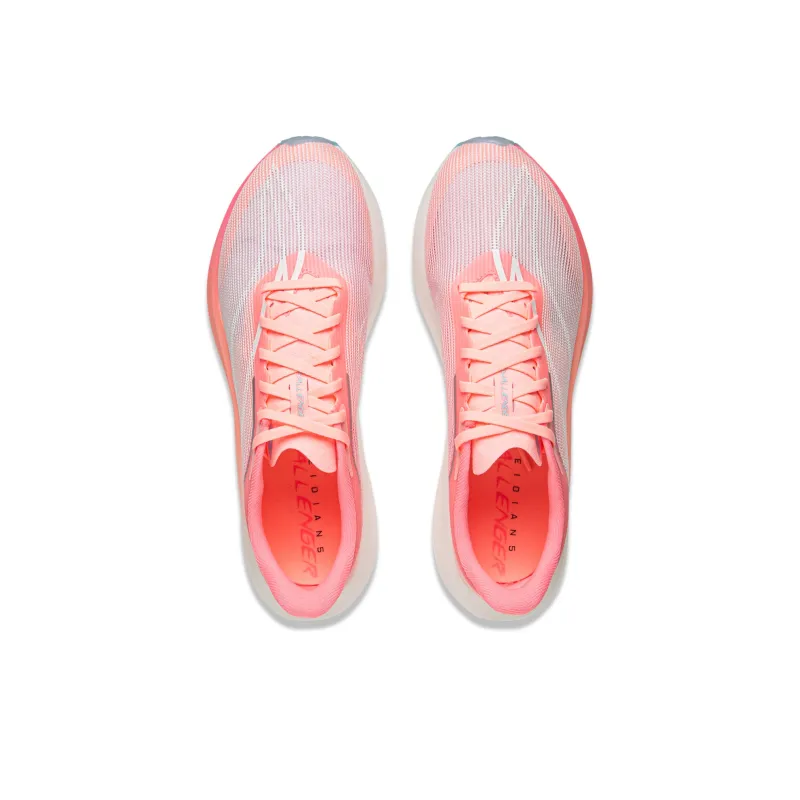 LiNing Feidian 5 Challenger Cushioning Slip Resistant Lightweight Rebound Low Top Carbon Plate Running Shoes Men's Pink-3