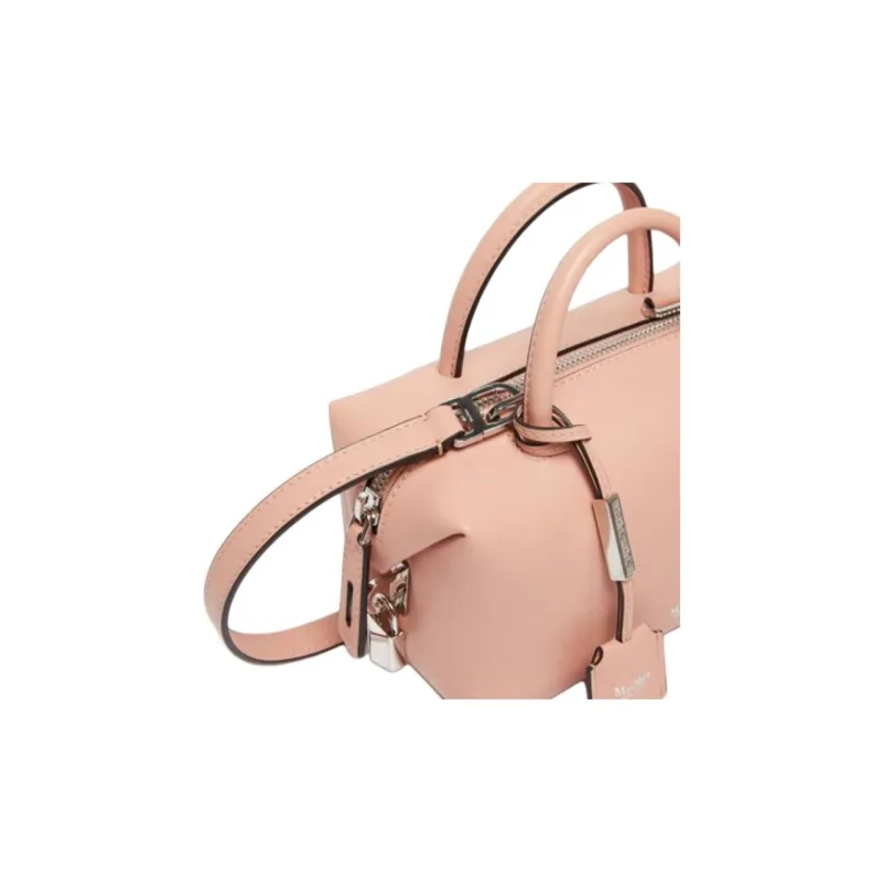 MaxMara Calfskin One Shoulder Handbag Women's Pink-4