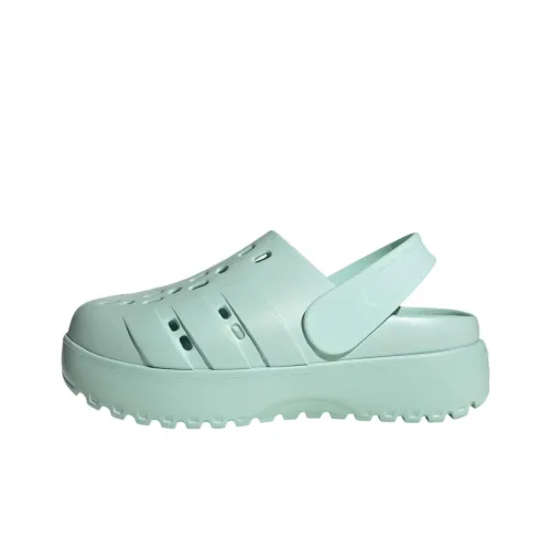 Adidas Adilette Platform Clogs Halo Mint Women's