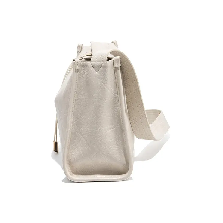 CLEVER& KETCH PU Shoulder Bag Crossbody Bag Hobo Bag Regular Women's Ecru/Black-2