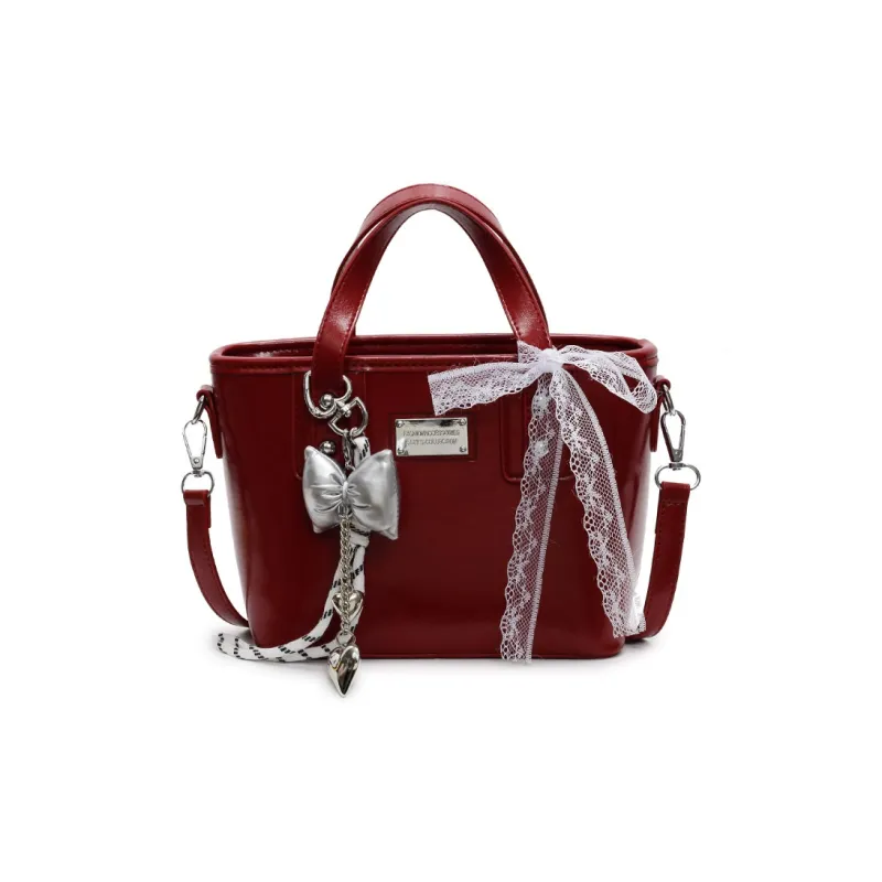 Miss Angel PU Shoulder Bag Crossbody Bag Handbag Regular Women's Blue/Black/Ecru/Burgundy-7