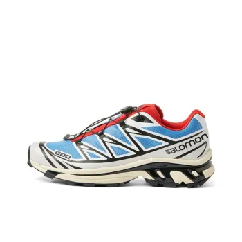 SALOMON XT 6 Anti Slip Wear Resistant Low Top Casual Running Shoes Unisex Blue White Red