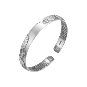 FUYUFU 999 Fine Silver Sterling Silver Bangle Unisex