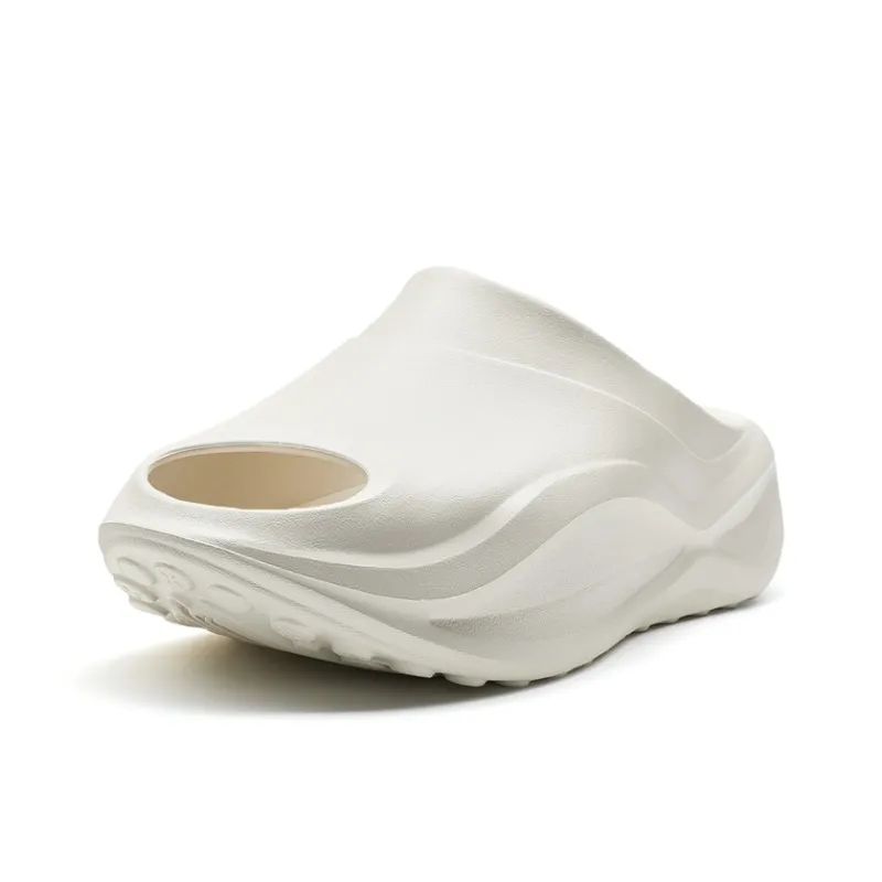 XTEP Slip-Resistant Abrasion-Resistant Slide Slippers Men's White Sand Gray-1