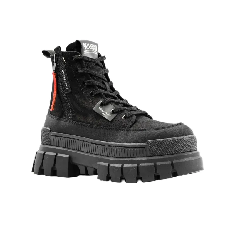 Palladium Revolt Anti-Slip Wear-Resistant Mid-Top Casual Shoes Unisex Black-2