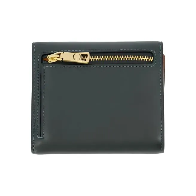 COACH Bandit Cow Leather Wallet Women's Dark Green-1