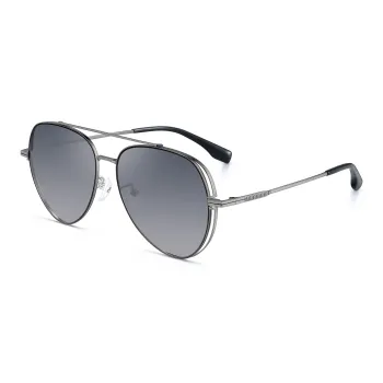 PULAIS Plate Alloy Frame Aviator Sunglasses Unisex