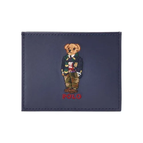 Polo Ralph Lauren Leather Card Holder Men's Marine Blue