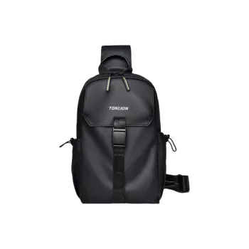 Tonlion Durable Fabric Crossbody Bag Men's Black