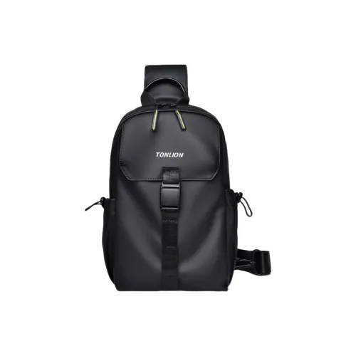 Tonlion Durable Fabric Crossbody Bag Men's Black