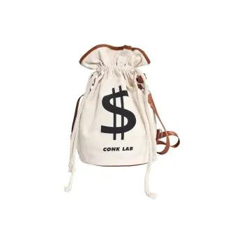 VIHUS Canvas Backpack Shoulder Bag Crossbody Bag Bucket Bag Unisex White