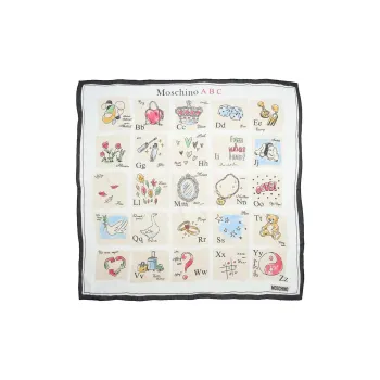 MOSCHINO Graphic Printed Square Scarf