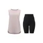 Light Pink Sleeveless Top+Starburst Black Knee-Length Pants