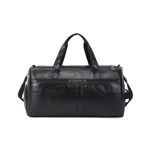 SURELAPTOP PU Travel Bag Unisex Black