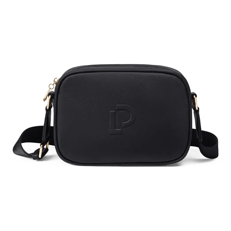 POLO Synthetic Leather Shoulder Bag Women's Ecru/Black-10