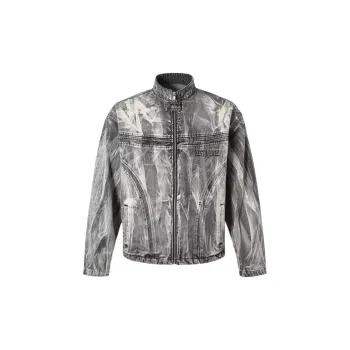 SOCKKEY Denim Jacket Unisex Gray