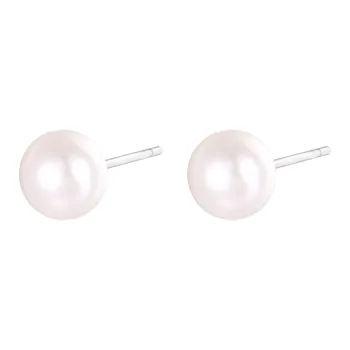 Golden Bliss Pearl Stud Earrings Women's