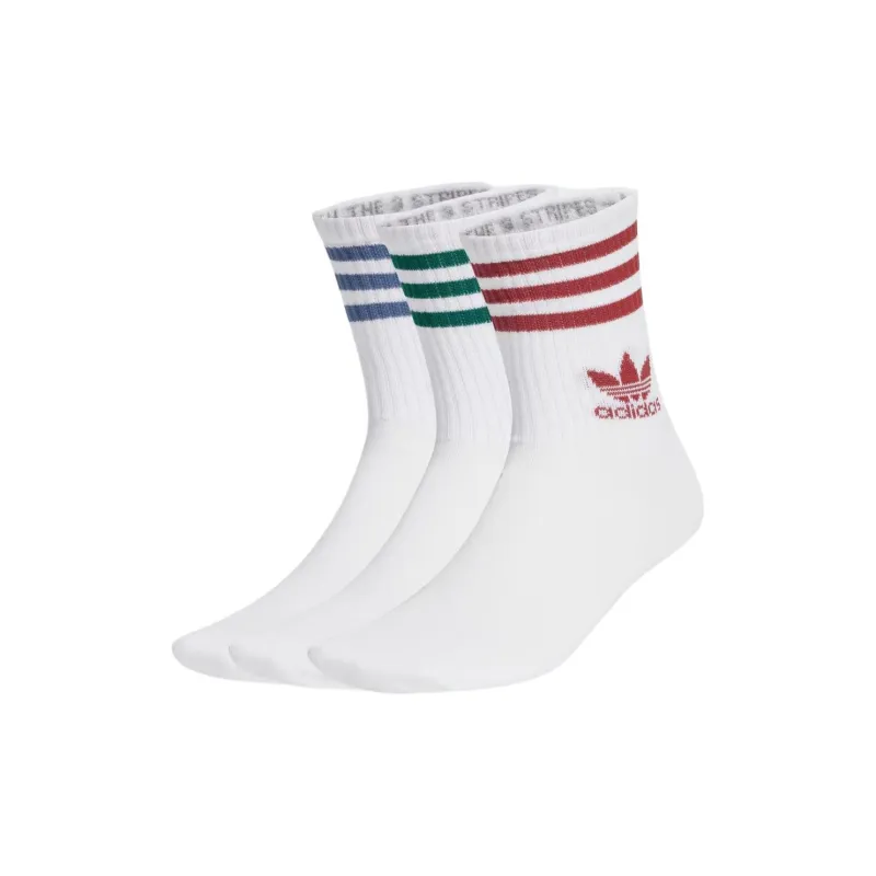 Adidas Mid Cut Crew Socks 3 Pairs-0
