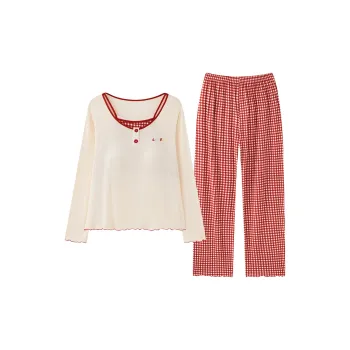 XIAFENYAN Pajama Set Women's Red
