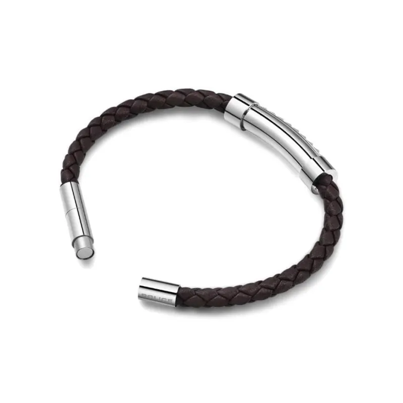 Police Leather Bracelets Men's Black-1