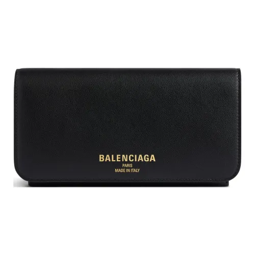 Balenciaga Smooth Cow Leather Wallet Women's Black