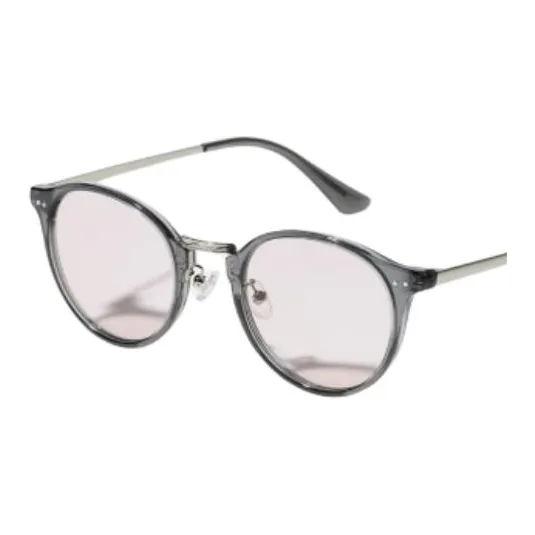 UNIQLO Plastic Metal Round Sunglasses Unisex Black-2