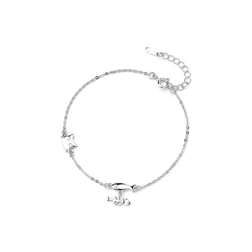 CLARKIA FLOWER S999 Fine Silver Bracelets Women's