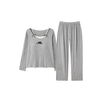 XIAFENYAN Pajama Set Women's Gray