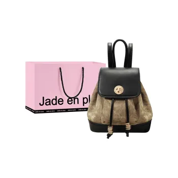 Jade En Plus PU Backpack Medium Size Women's Ink Black