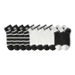 4 Black Stripes+4 White E+2 Black Stars