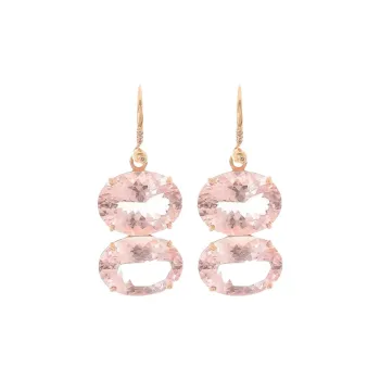 Irene Neuwirth 18kt Rose Gold Gemmy Gem Morganite And Diamond Earrings