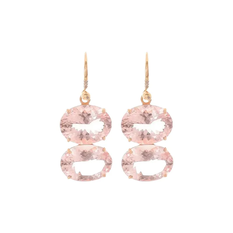 Irene Neuwirth 18kt Rose Gold Gemmy Gem Morganite And Diamond Earrings-0