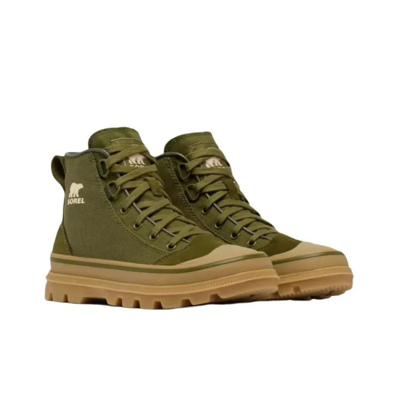 SOREL SCOUT N High-Top Canvas Shoes Women's Green-3