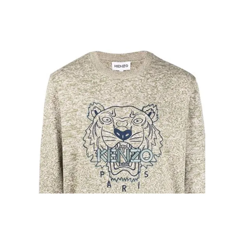 KENZO Classic Tiger Head SS22 Sweater Men's Beige-4