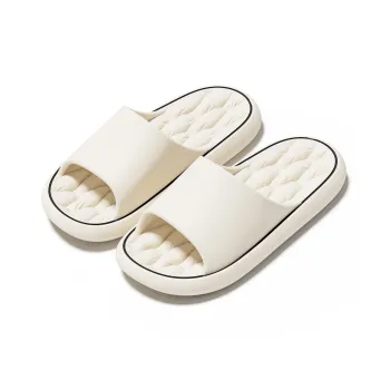 Soft Minimalist Style Geometric, Home Slippers, Solid Color Summer Quiet Bathroom Dormitory, Hexagonal Grid, Unisex