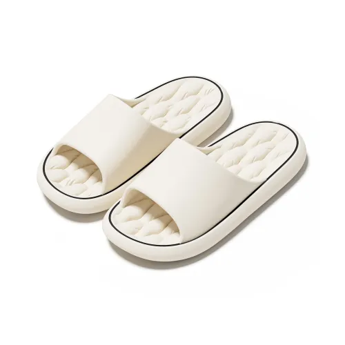 Soft Minimalist Style Geometric, Home Slippers, Solid Color Summer Quiet Bathroom Dormitory, Hexagonal Grid, Unisex