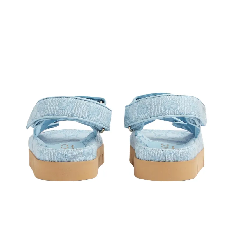 GUCCI Strap Sandals Women's Blue-4