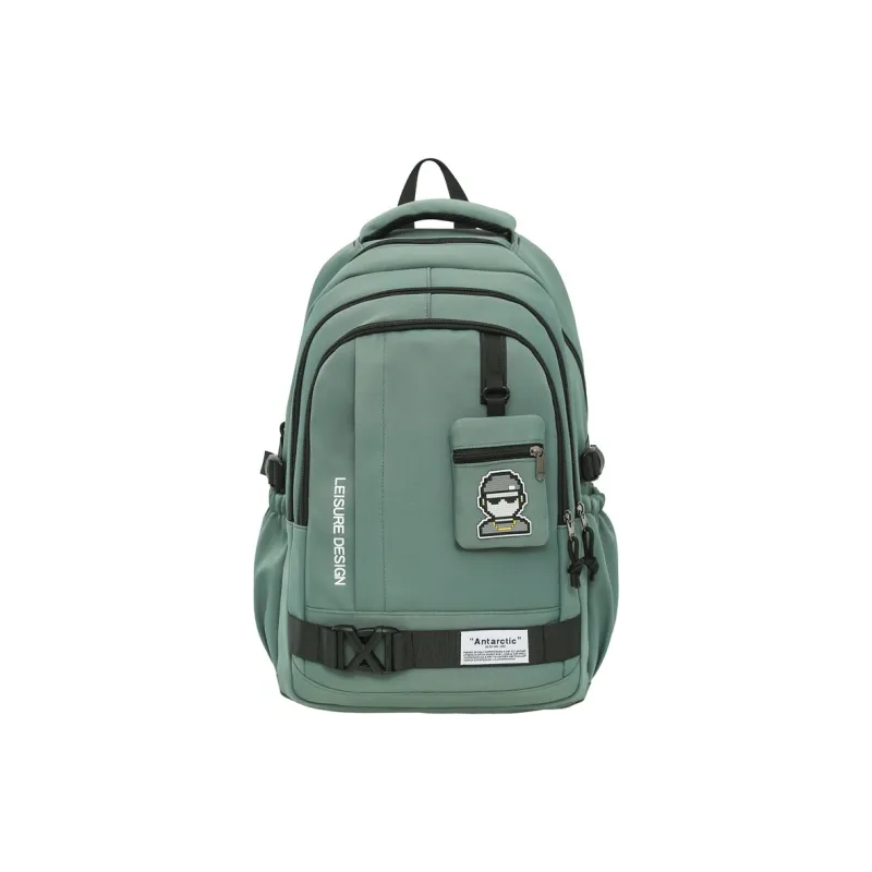 NOMK Nylon Backpack Regular Unisex Black/Khaki/Gray/Green/Blue-9