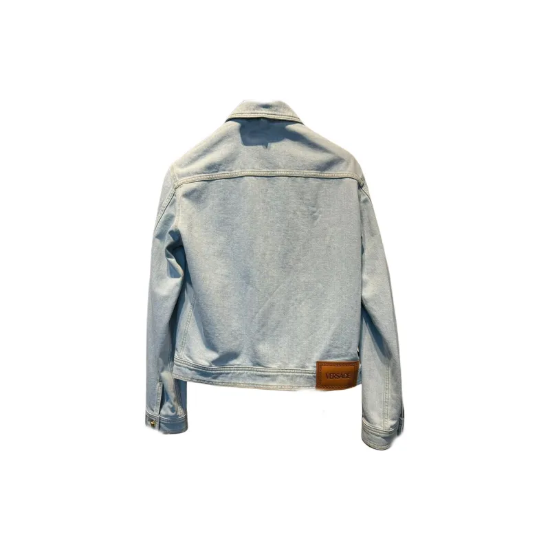 VERSACE Blouson Denim Light Stone Wash Jacket-1